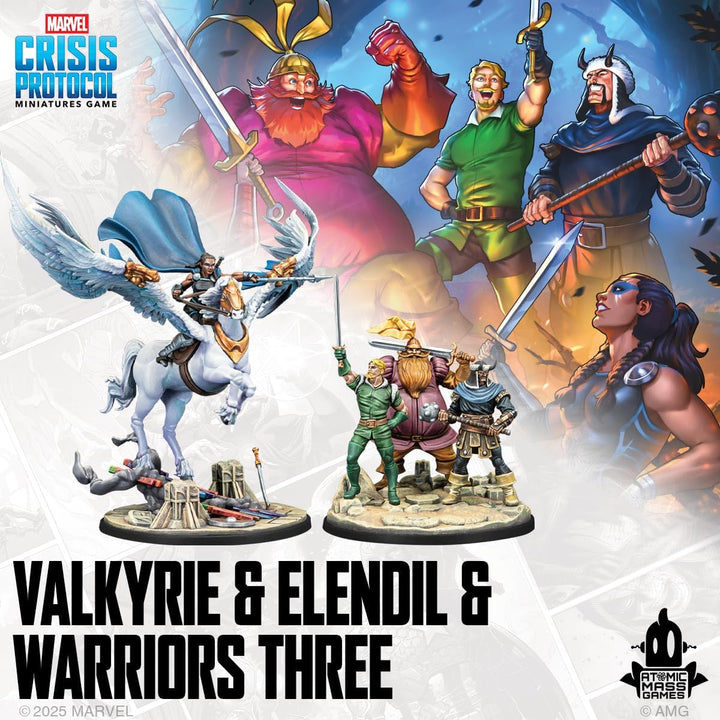 Asmodee, Marvel: Crisis Protocol –Valkyrie and Elendil & Warriors Three, Character Pack, EN-Version,