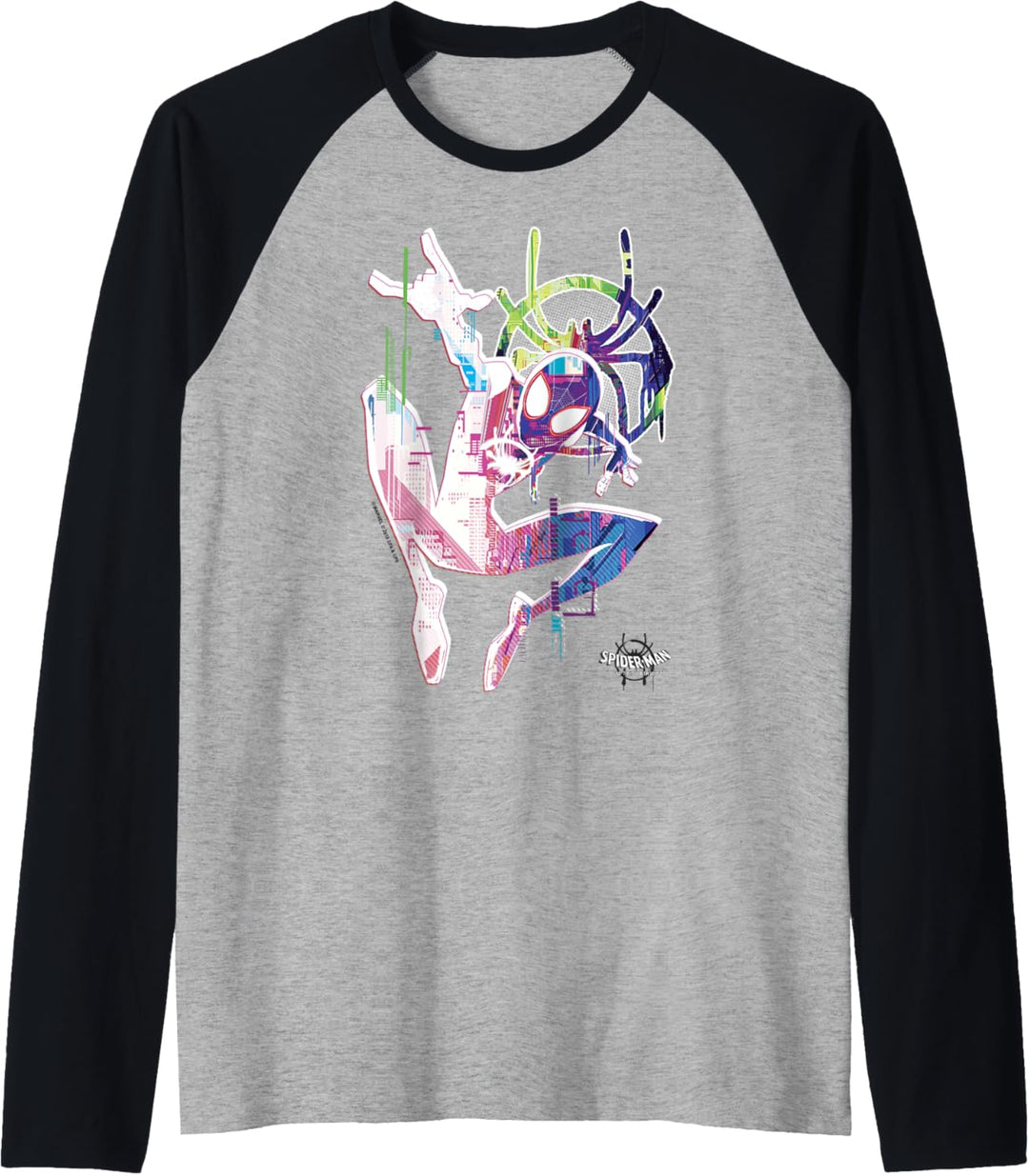 Marvel Spider-Man Spiderverse Watercolor Spidey Pose Raglan