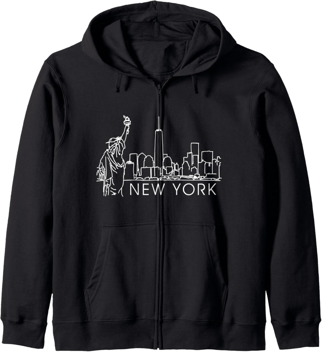 New York City Freiheitsstatue Empire New York Cityscape Kapuzenjacke