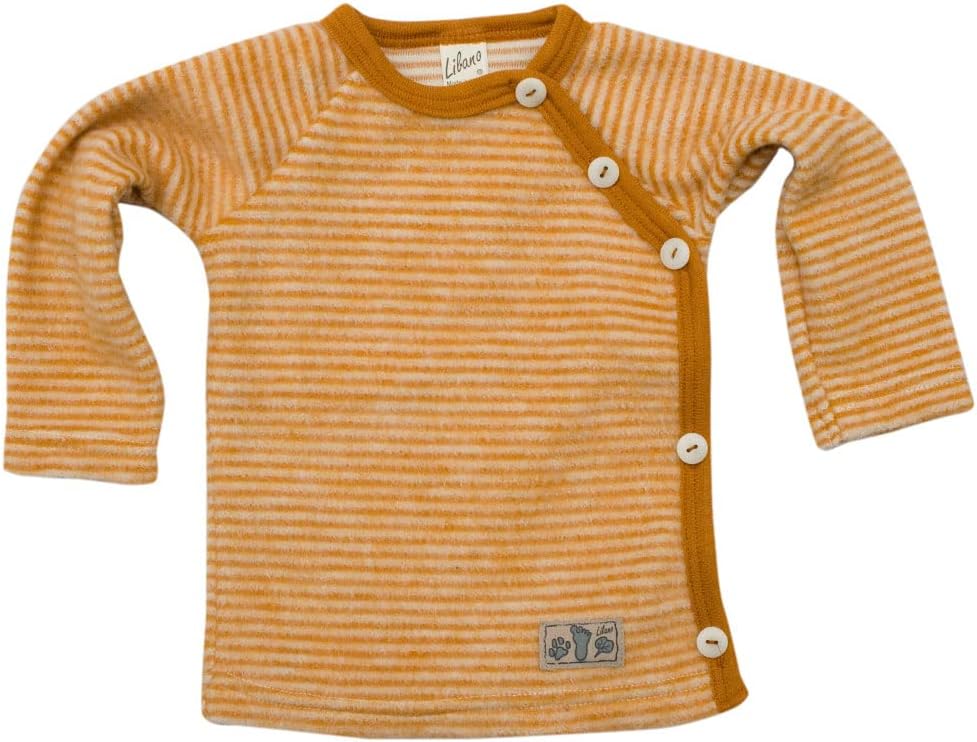 Lilano, Baby Wickel Pullover, 100% Wollfrottee Flausch (kbT) 74 Curry/Natur, 74 Curry/Natur