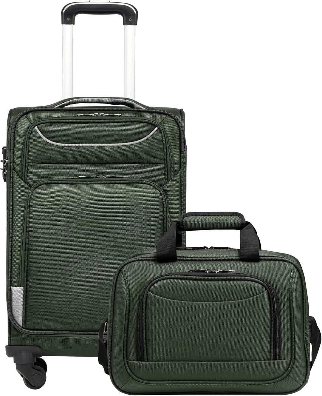 COOLIFE Koffer Trolley Koffer Reisekoffer von 4 Rollen Stoffkoffer Handgepäck TSA-Schloss Der Koffer