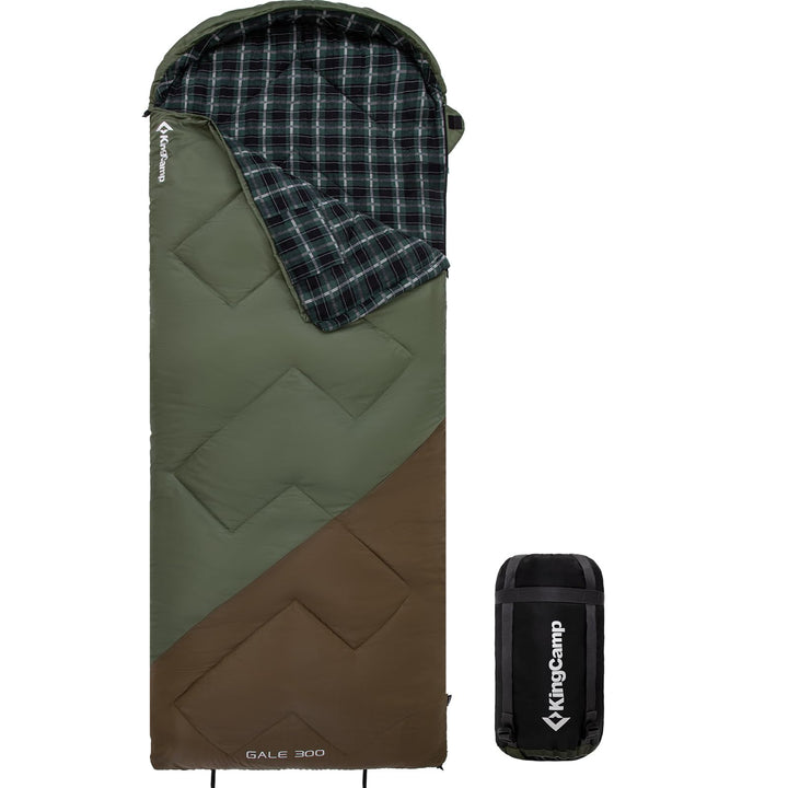 KingCamp Schlafsack für Erwachsene, Winter, Flanell, kompakt, 3-4 Jahreszeiten, Decke für Camping, R