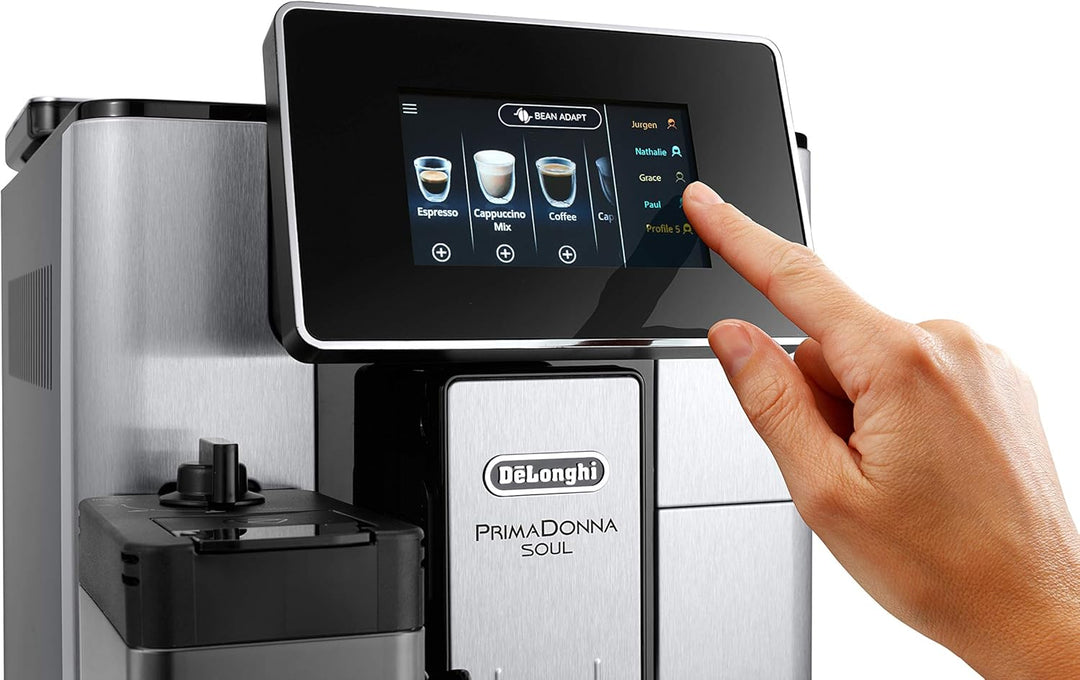 De'Longhi ECAM610.75.MB Primadonna Soul Bean to Cup, Metall, silberfarben/schwarz