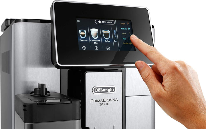 De'Longhi ECAM610.75.MB Primadonna Soul Bean to Cup, Metall, silberfarben/schwarz