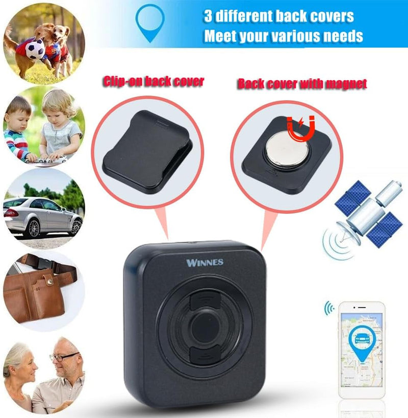 4G Mini GPS Tracker mit SIM Karte GPS Tracker Kinder mit SOS Alarm & Abnehmbar 3-IN-1 Rückseitencove