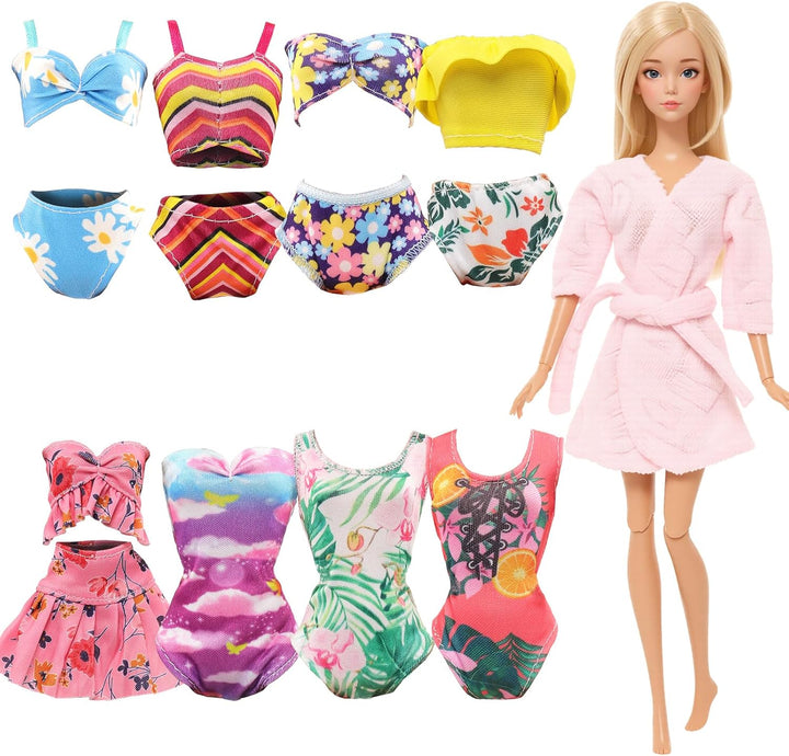 Miunana 10 Puppenkleidung Puppen Kleidung 5 Badeanzug Bikini 4 Meerjungfrau Schwimmbekleidung 1 Bade