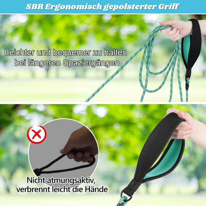 Aystkniet Bungee Schleppleine für Hunde 3M 5M 9M 10M 15M 20M 30M, Schockabsorbierende Hundeleine mit