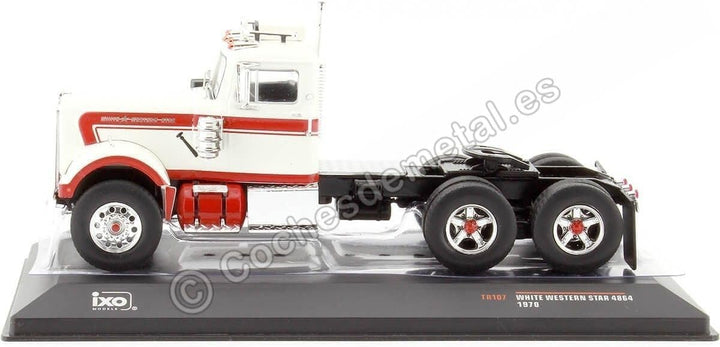 Ixo White Western Star 4864 Zugmaschine 1970 weiss rot Modellauto 1:43 Models