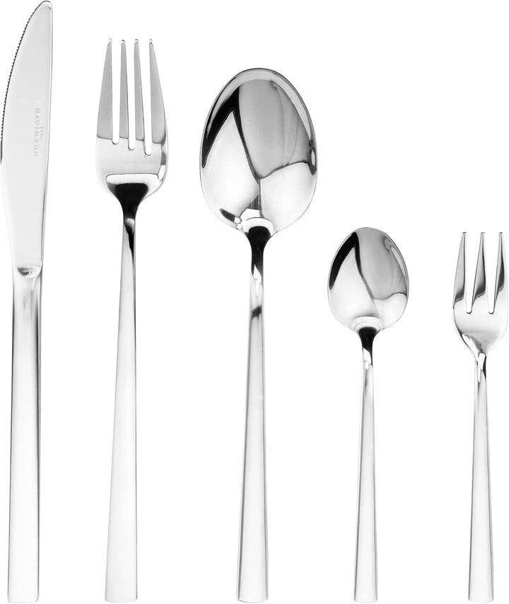 KARL HAUSMANN Besteck Set 12 Personen, 72 teilig Edelstahl Besteckset mit Koffer - Essbesteck mit Me