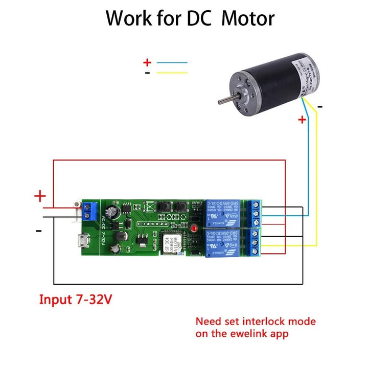 MHCOZY 2-Kanal WiFi RF Wireless Switch Relais, Inching Self-Locking Interlock Modus, Ewelink App Rem