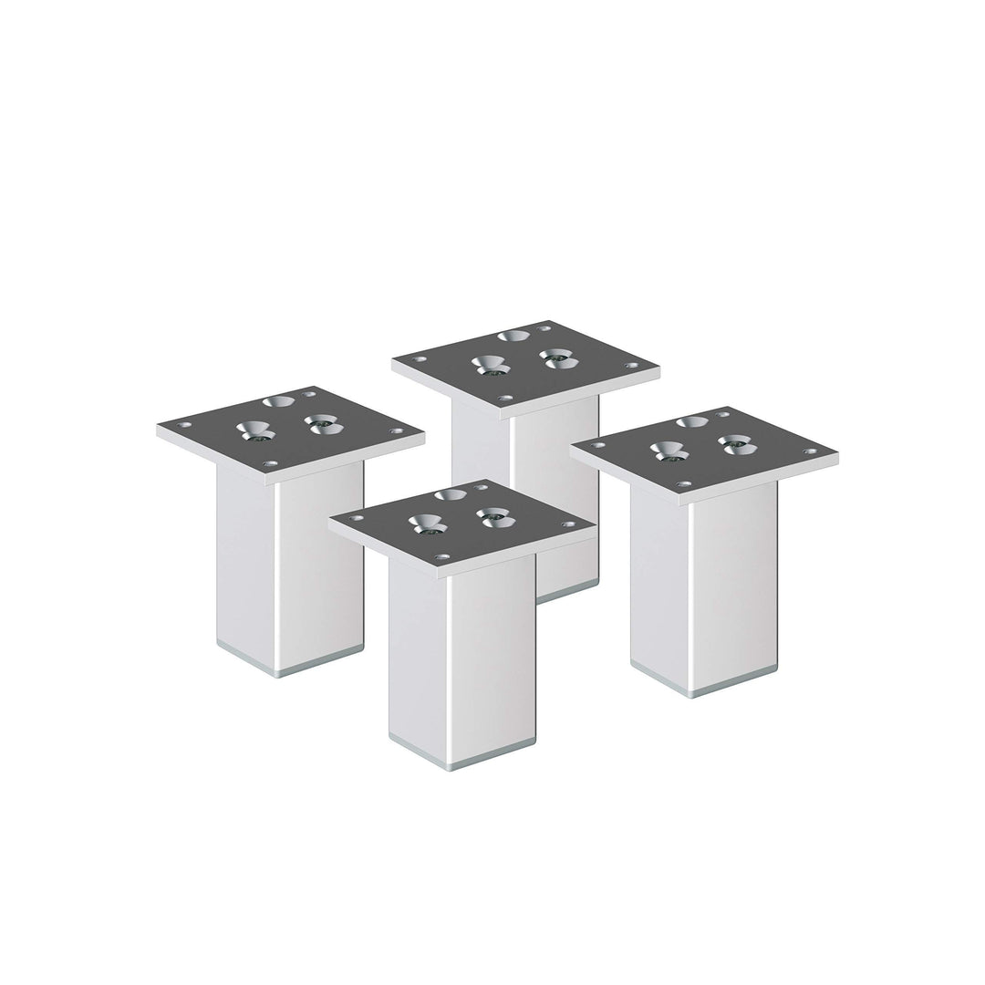 sossai® Exklusiv - Aluminium Möbelfüsse | E4MF-N | 4er Set | Höhe: 120mm | Farbe: Aluminium 4 Stück,