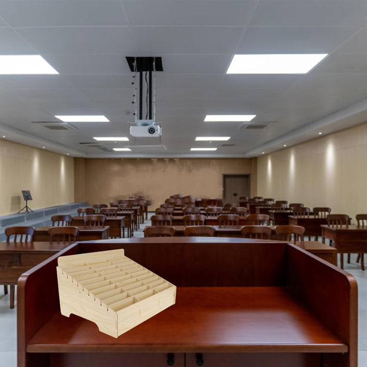 Awleynz 30 Gitter Handygarage Schule, Handy Hotel Aufbewahrungsbox Holz, Multi-Grid-Aufbewahrungsbox