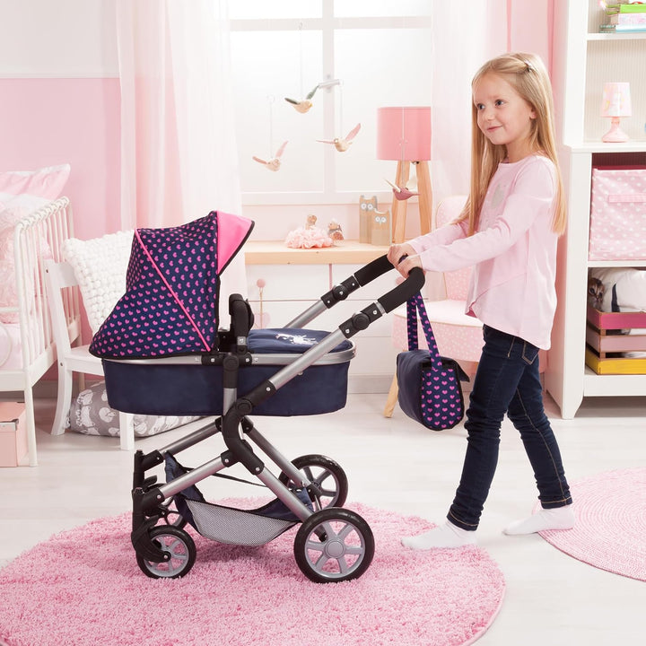 Bayer Design 18154AA City Neo Puppenwagen mit Wickeltasche und Einkaufskorb / umwandelbar in einen S