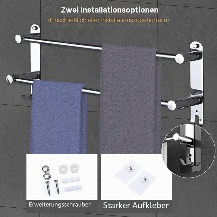 Handtuchhalter Ausziehbar, Handtuchstange Ohne Bohren, Ausziehbar 50-90CM Handtuchhalter Wand, Badet