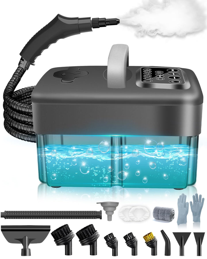 Dampfreiniger Handgerät für Alles - 2500W 6-Stufig Einstellbar, 1,6L Wassertank, 120 °C Dampf, 15s A
