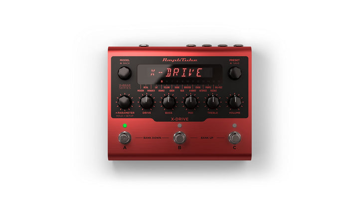 IK Multimedia AmpliTube X-DRIVE Effektpedal, 16 Modelle in einem Verzerrerpedal: Overdrive, Fuzz, Co