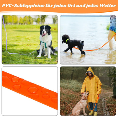 X XBEN Wasserdicht Schleppleine für Hunde,3M 5M 10M 15M 20M 30M Gummierte Schleppleine mit Abschlies
