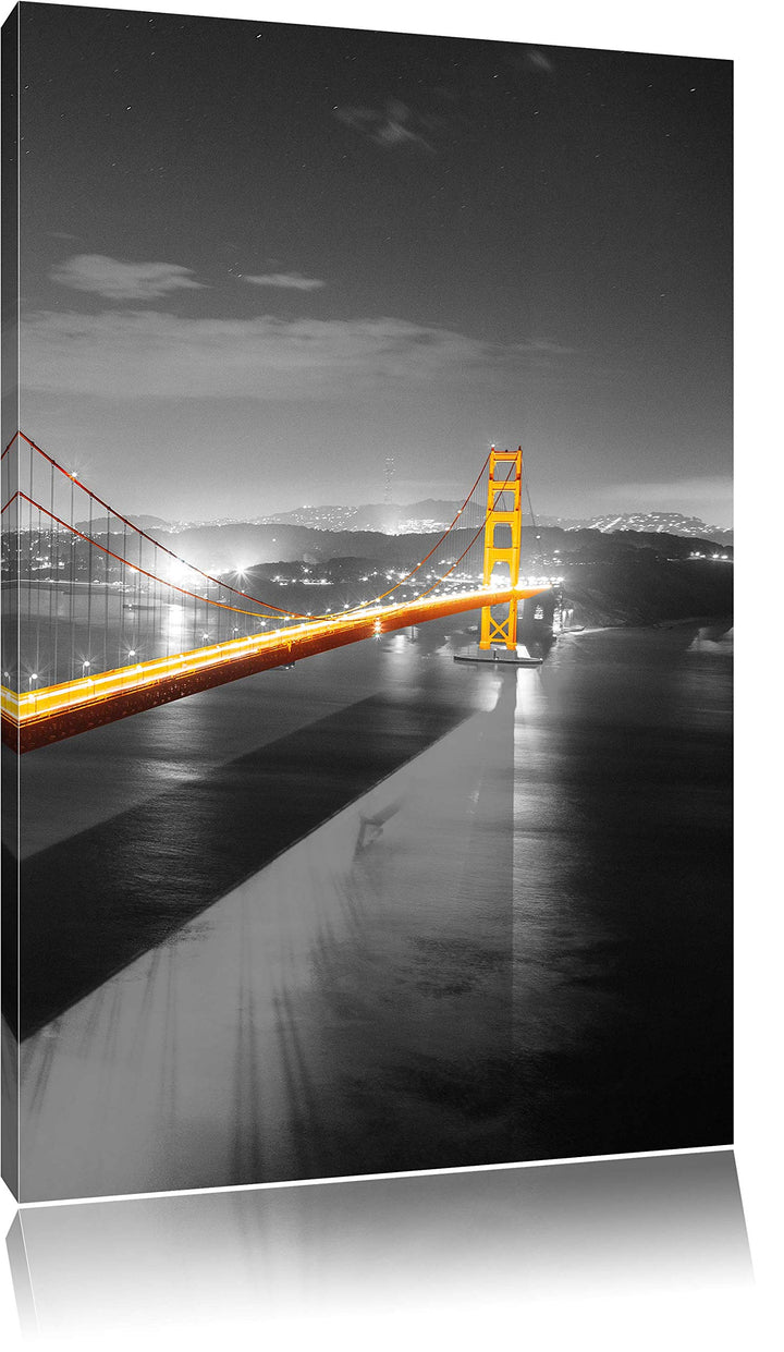 Pixxprint riesige Golden Gate Bridge als Leinwandbild/Grösse: 100x70 / Wandbild/Kunstdruck/fertig be