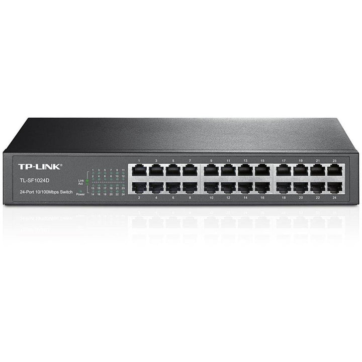 TP-Link TL-SF1024D Desktop/Rackmount Fast Ethernet Netzwek Switch (24x 10/100Mbit/s Ports, Metallgeh
