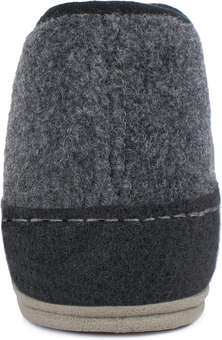 SCHAWOS Herren Filz Hausschuh 6064 warm gefüttert Schurwolle rutschhemmend Klettverschluss 40 EU Dun