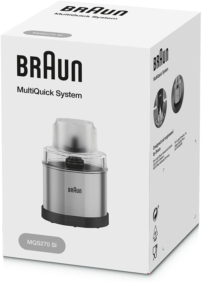 Braun Kaffee- und Gewürzmühlen Aufsatz MQS 270 SI mit EasyClick Plus System - Zubehör für Braun Stab