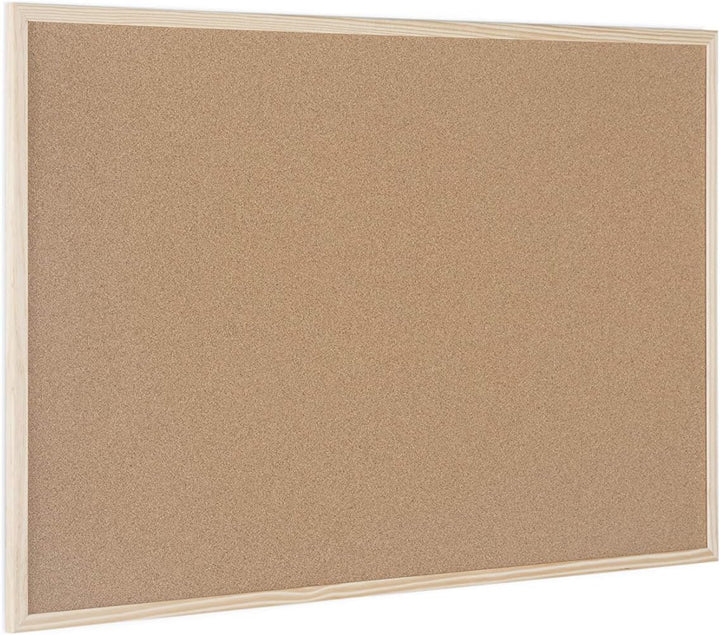 BoardsPlus Korktafel, 90 x 60 cm, Kiefer Holzrahmen, Naturkork Pinnwand, 5 Grössen wählbar, 90 x 60