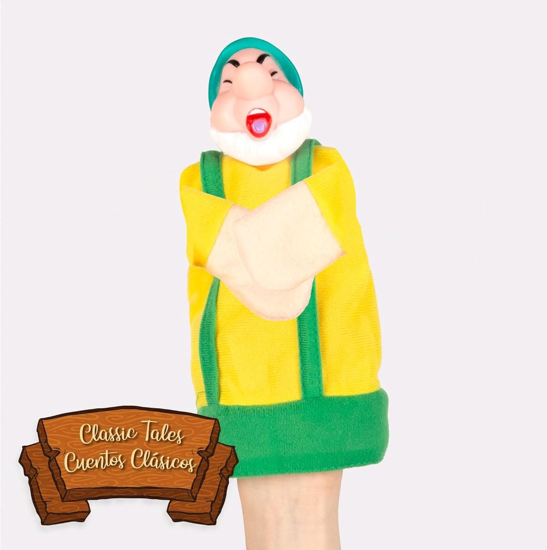 ColorBaby Cucu Show Set Handpuppen, Schneewittchen, 4 Puppen, 25 cm, weiche und sichere Materialien,