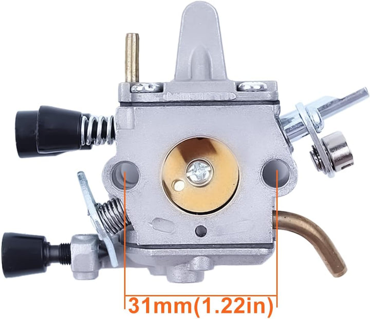 Mtanlo Zündspule Vergaser Kit für Stihl FS120 FS200 FS250 FS300 FS350 Trimmer mit Luftfilter Zündker