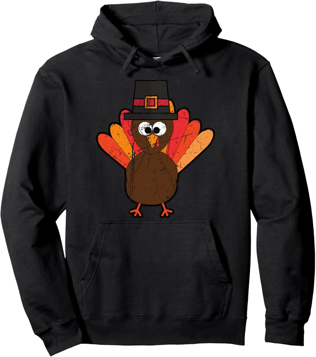 Fröhliches Erntedankfest sei dankbar Truthahnhut Herbst Pullover Hoodie