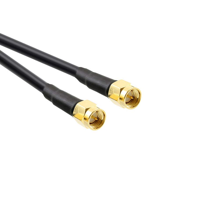 4G, LTE und 5G Koaxial- Twin Antennenkabel, N Stecker auf SMA Stecker (5m), 5m