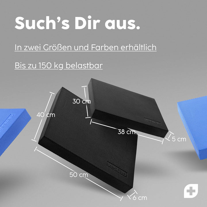 Vesta+ Balance Pad XXL + APP, Wackelpad und Gleichgewichtskissen - Balance Pad Physiotherapie für da