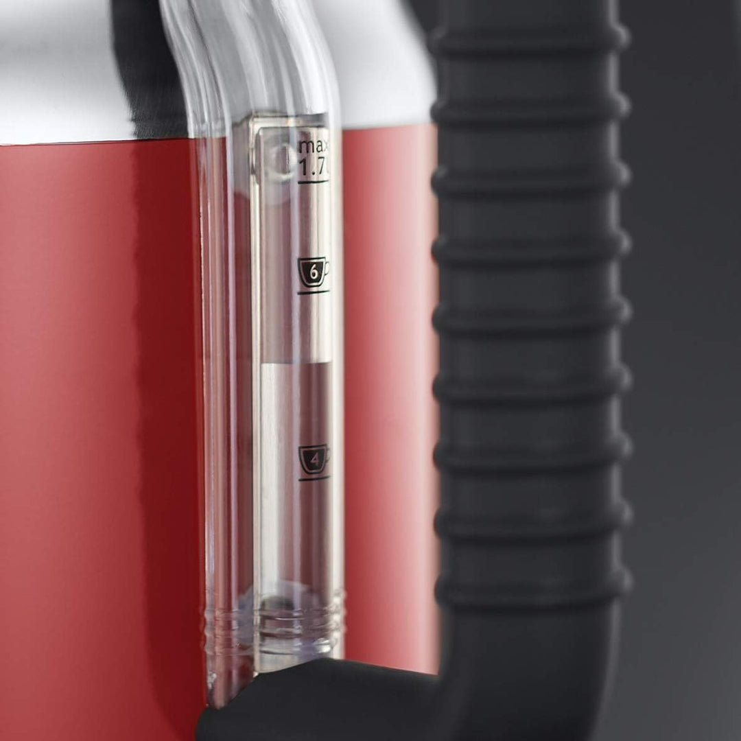 Russell Hobbs Wasserkocher [1,7l, 2400W] Retro Rot & poliertet Edelstahl (Schnellkochfunktion, Wasse