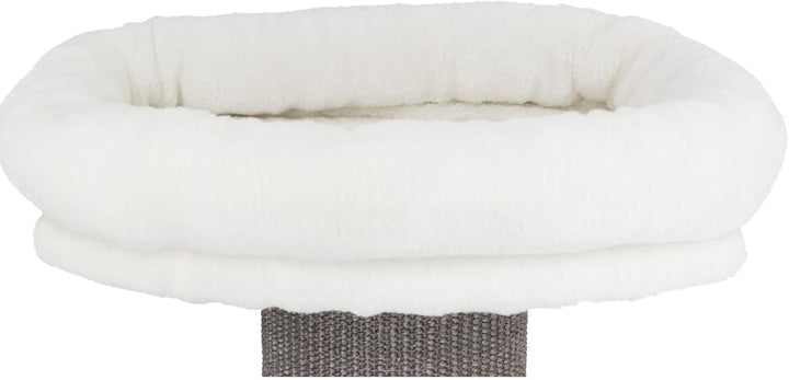 TRIXIE Kratzbaum Acadia 160 cm in weiss/grau – mehrstöckiger Katzenbaum mit gemütlichen Liegeflächen