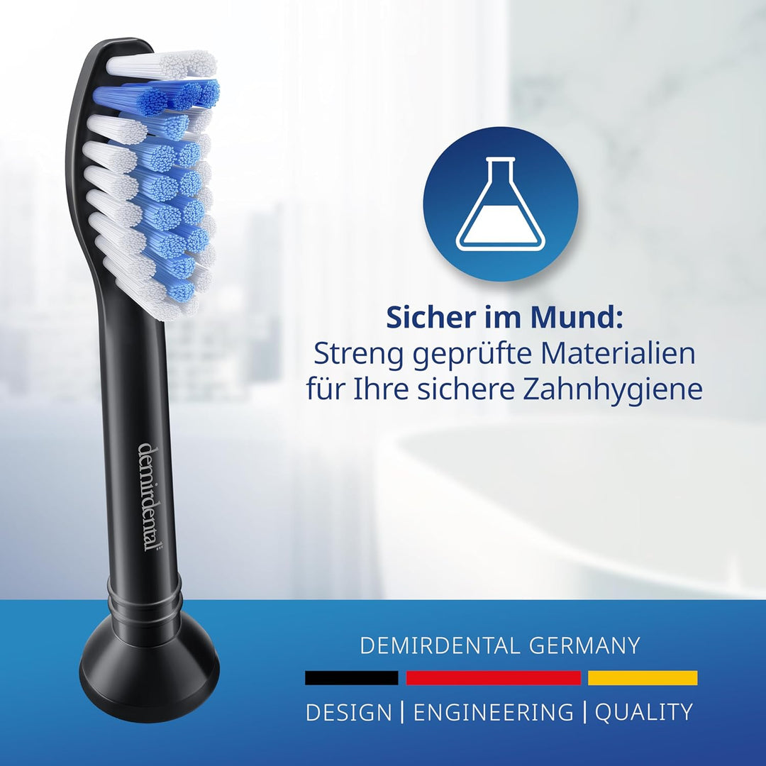 8er demirdental Sensitive Aufsätze passend für Philips Sonicare Ersatzbürsten, Weiche Bürstenköpfe f