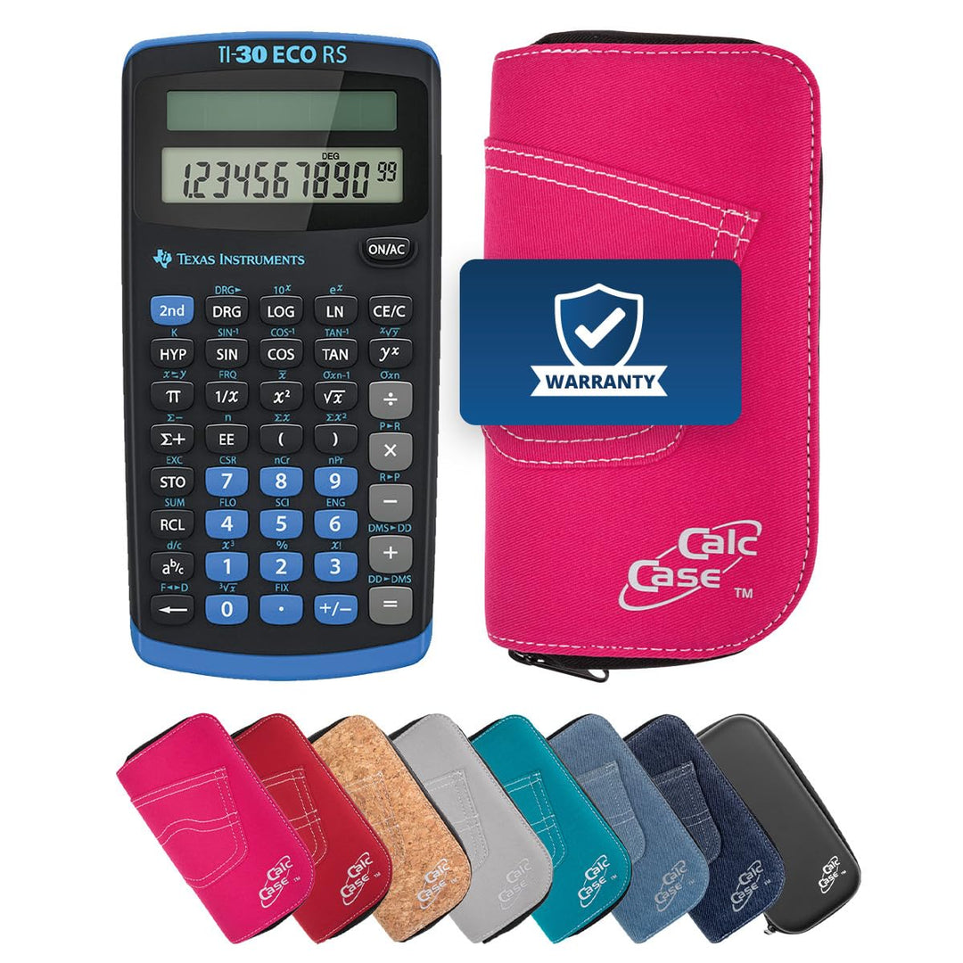 TI-30 ECO RS Schulrechner mit Schutztasche (Pink), Pink