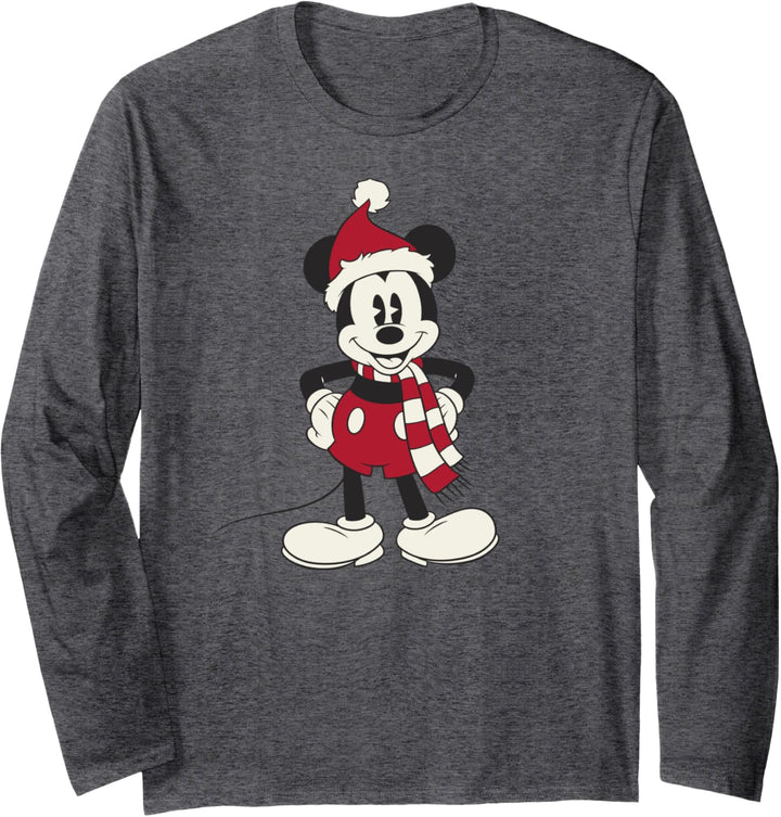 Disney Mickey And Friends Weihnachten Mickey Santa Portrait Langarmshirt
