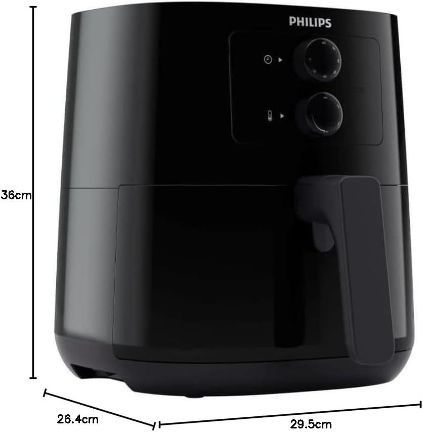Philips Airfryer Essential - 4.1-Liter-Pfanne, Fritteuse ohne Öl, Rapid Air technology, NutriU App m