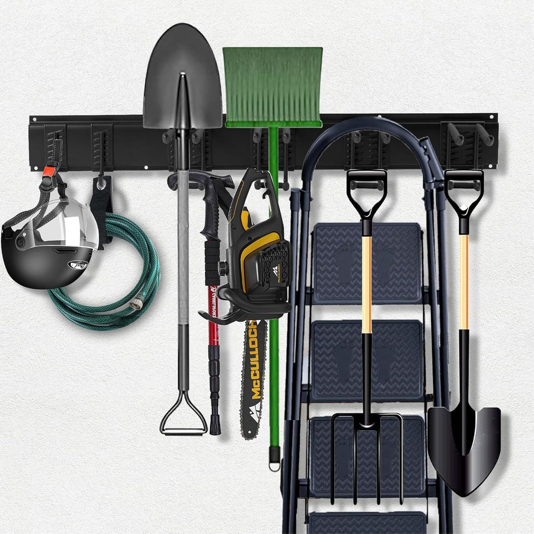 Sinoer Wandhalterung für Werkzeuge 244 cm (96 Zoll) - Garage Organizer mit 18 Haken + 4 S-Haken &amp; 2