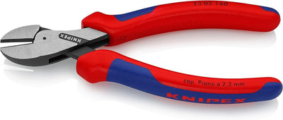 Knipex X-Cut® Kompakt-Seitenschneider hochübersetzt schwarz atramentiert, mit Mehrkomponenten-Hüllen