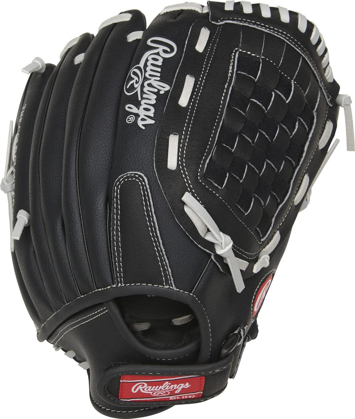 Rawlings RSB Erwachsene Slowpitch Softball Glove Serie Rechte Hand Wurf 33 cm – Korbgeflecht schwarz