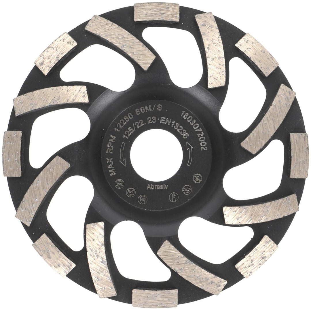 PRODIAMANT Diamant-Schleiftopf 125 mm x 22,2 mm Turbo ST91 Diamantschleifscheibe Asphalt Estrich Pro