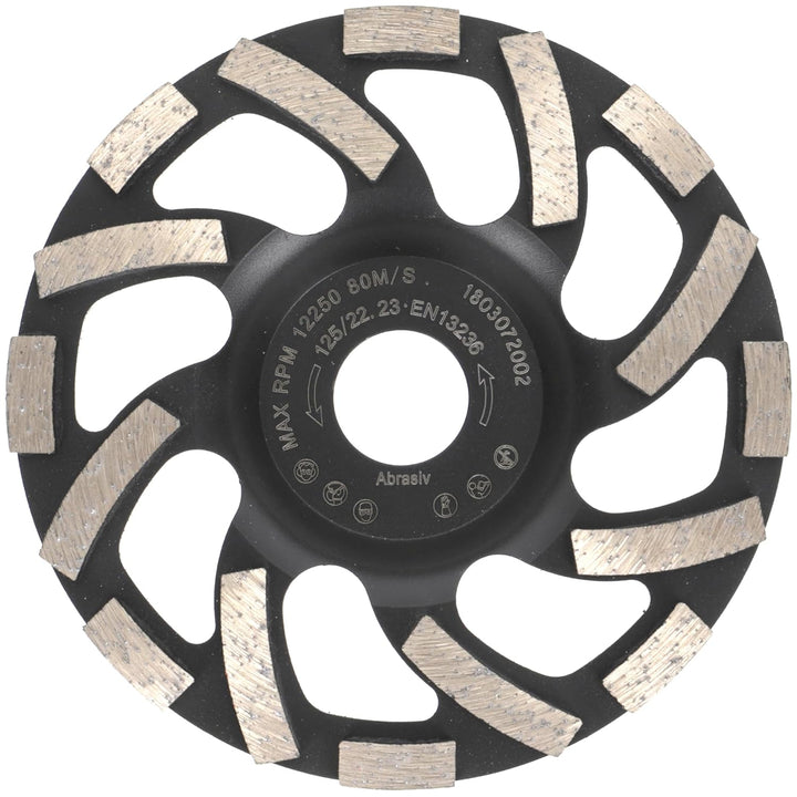 PRODIAMANT Diamant-Schleiftopf 125 mm x 22,2 mm Turbo ST91 Diamantschleifscheibe Asphalt Estrich Pro