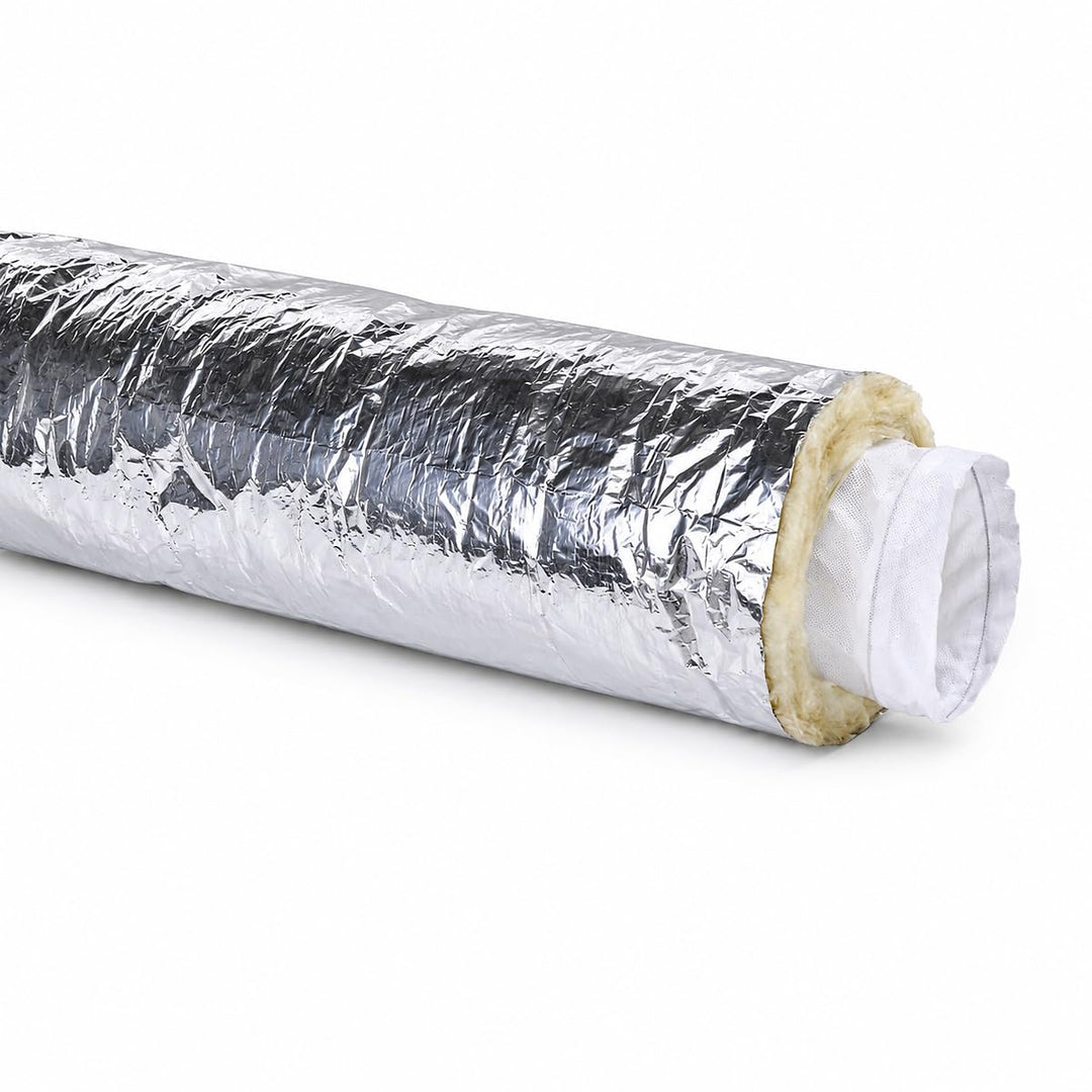Whisper - Flexibler Aluminium-Schalldämpfer - Ø 180mm - Vlies-Innenschlauch - 10 Meter Länge - Geräu
