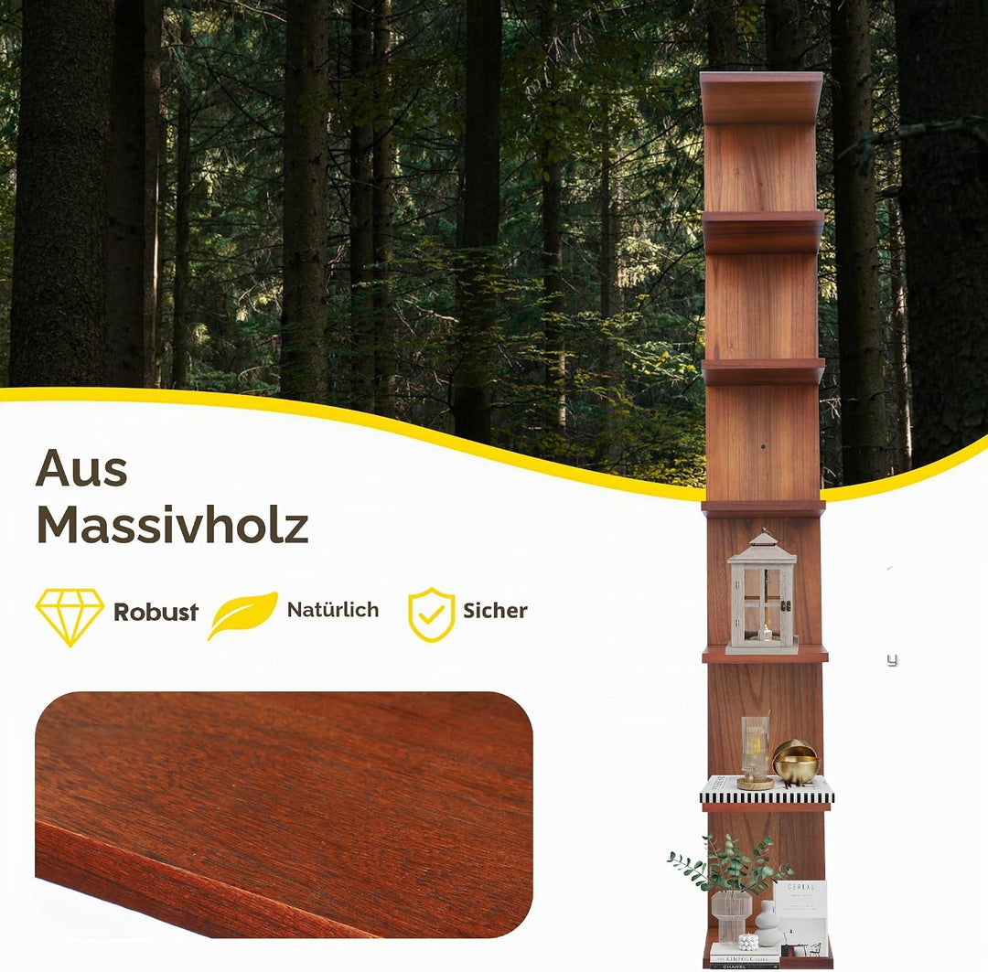 PHOENANCEE 7-stufiges Wandregal, vertikales Regal, Organizer Tall Tower Design dekoratives Wandregal