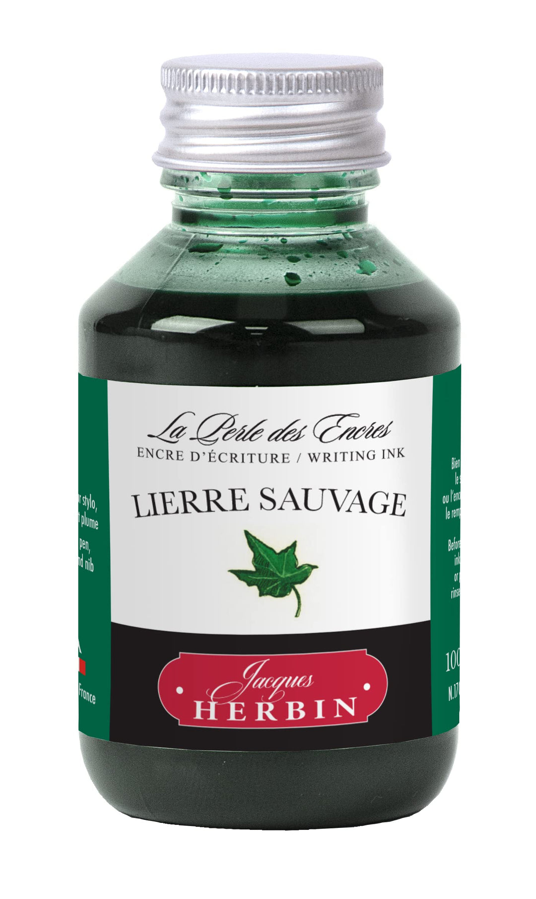 Jacques Herbin 17037T - Tinteflakon 100 ml, für Federhalter, ideal für Zeichen und Kalligraphie, Efe