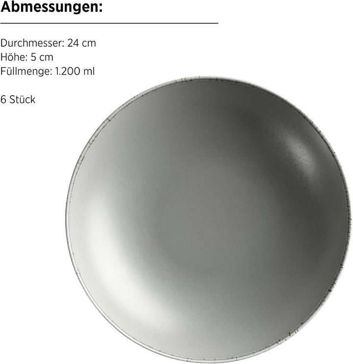 MÄSER Suppenteller Set, Porzellan Neutral