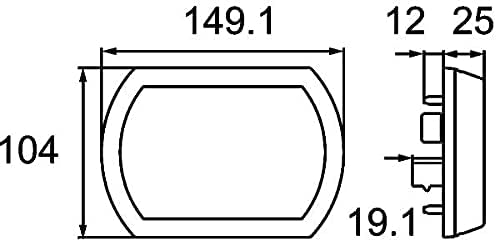 HELLA - Blinkleuchte - Shapeline Tech - LED - 12/24V - geschraubt/Einbau - Lichtscheibenfarbe: gelb