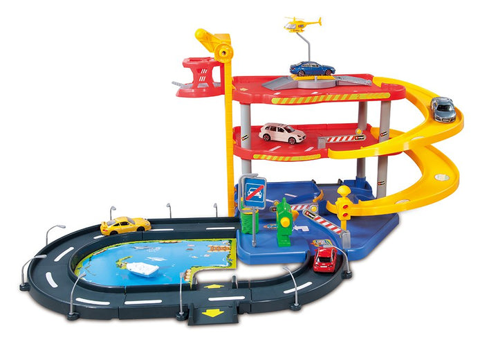 Bburago 30025 30025-Autobahn Zubehor-Parkgarage-Parking Playset, Standard