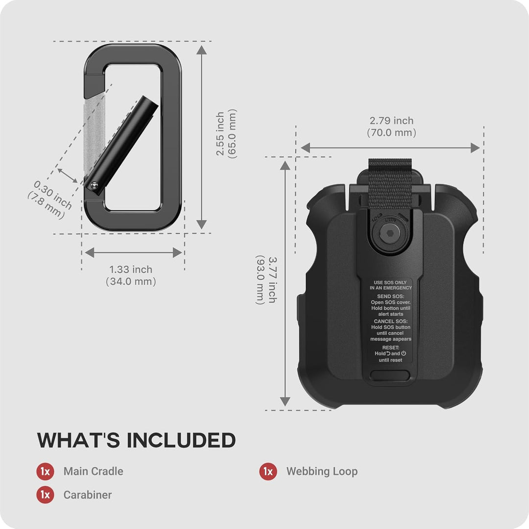 TUSITA Spine Cradle Halterung Kompatibel mit Garmin inReach Messenger Plus Satelliten Kommunikator -