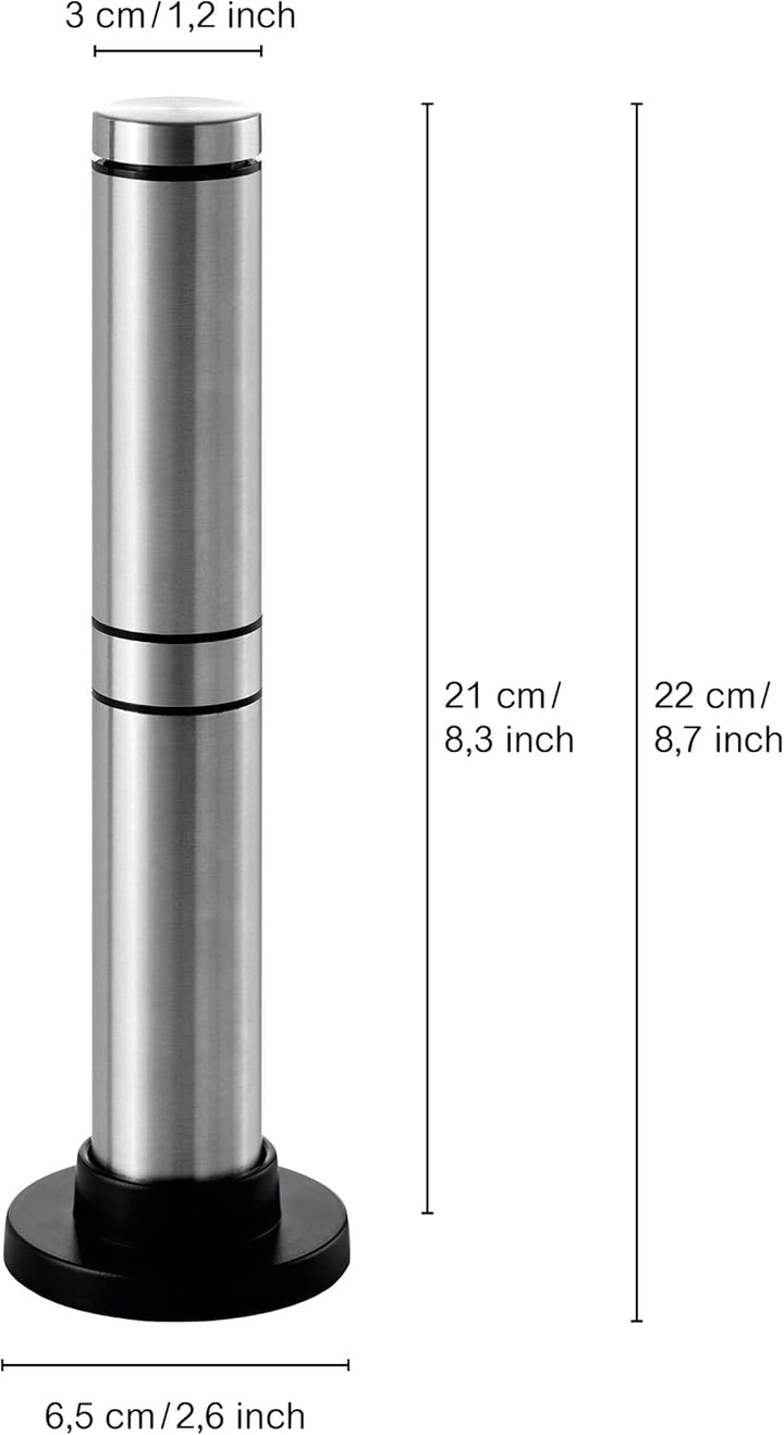 AdHoc MS10 Batteriebetriebener Milch- und Saucenschäumer RAPIDO mit Ständer, Edelstahl/Kunststoff Si